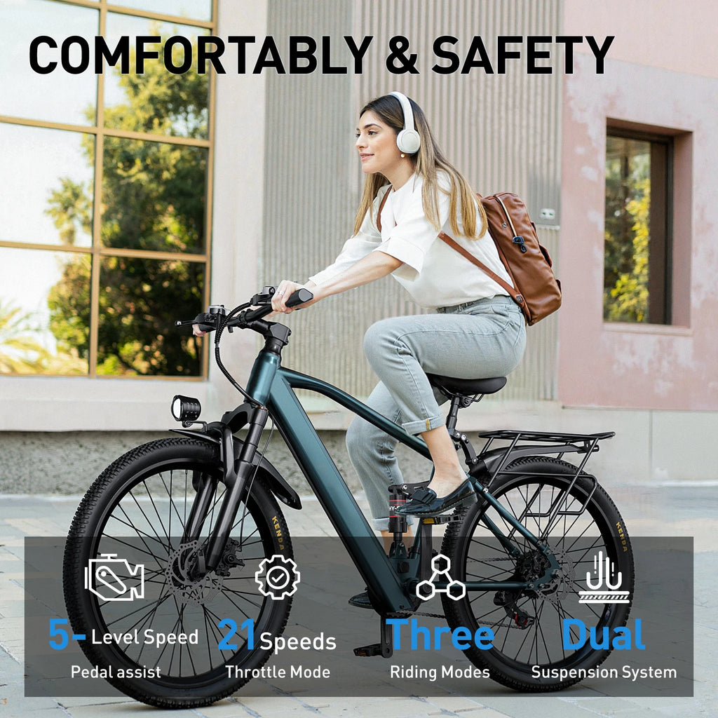 The Metro - 500W Electric Mountain Bike 36V10ah or 13ah Disc Brakes