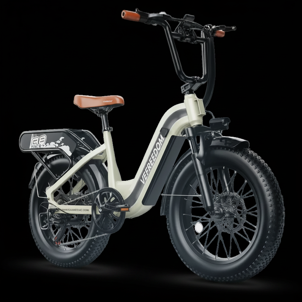 The Freedom - Step-Thru 1500W 48V20Ah 30MPH/70Mile 20x4 Fat Tire Electric Mountain Bike