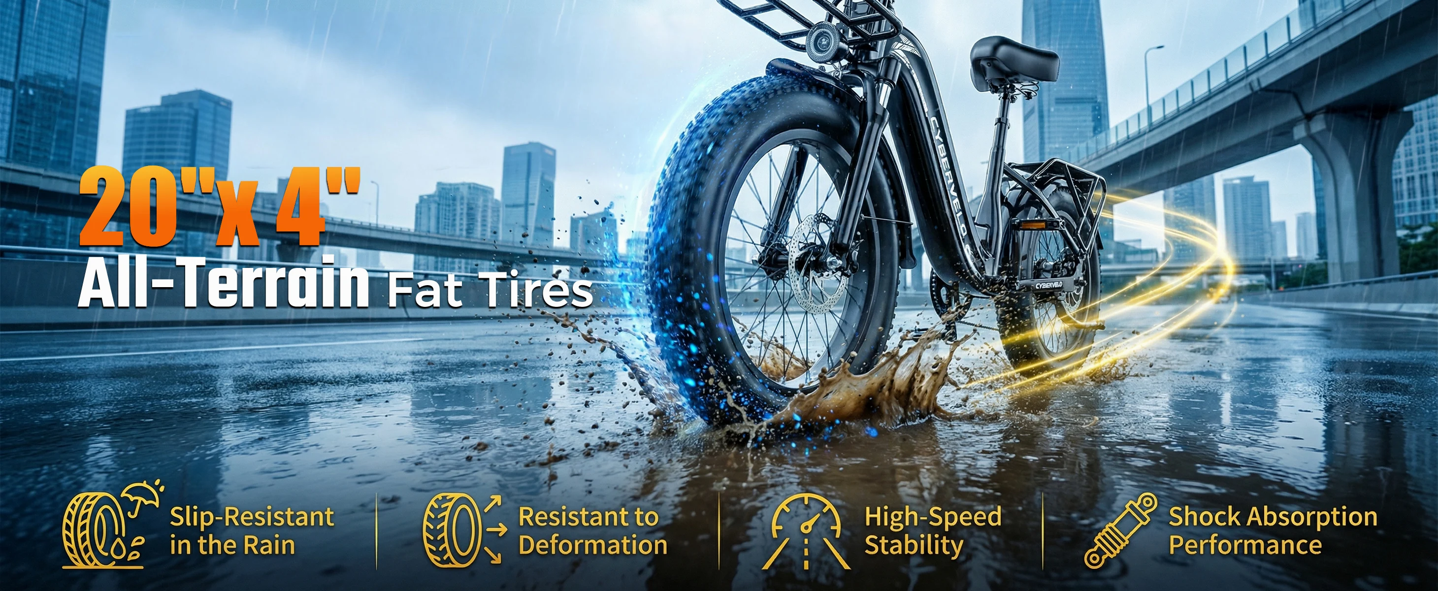 EK8/EK12 - 1000W Electric Bike 48V20Ah 20x4" Fat Tire Step-Through