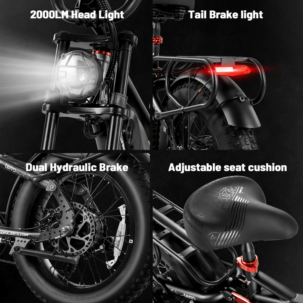 The Terra - 48V15Ah 1500W Single/Dual Motor 20x4" Fat Tire Electric Bike